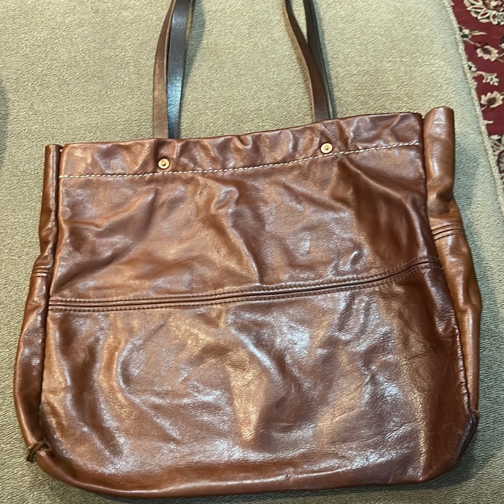 Unbranded Brown Leather large Purse Tote Shoulder Bag